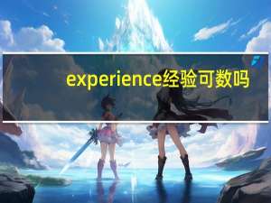 experience经验可数吗