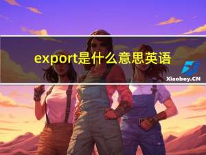 export是什么意思英语（export是什么意思）