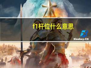 f1杆位什么意思