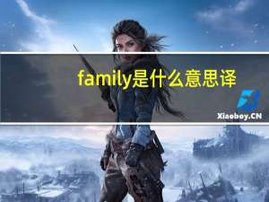 family是什么意思译