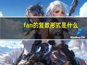 fan的复数形式是什么