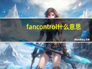 fan control什么意思