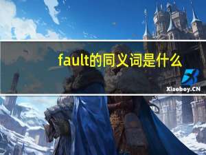 fault的同义词是什么