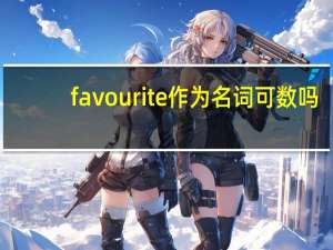 favourite作为名词可数吗
