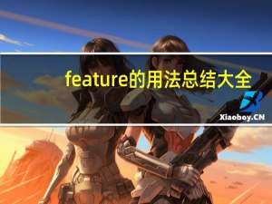 feature的用法总结大全