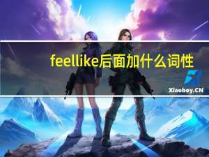 feel like后面加什么词性