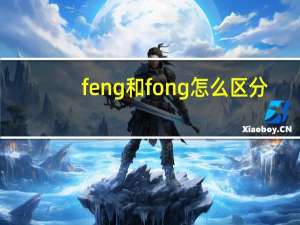 feng和fong怎么区分