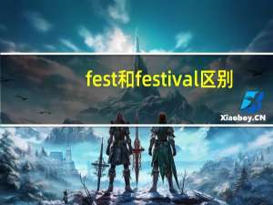 fest和festival 区别