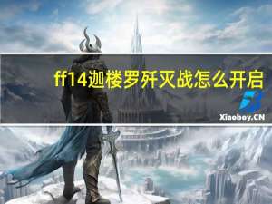 ff14迦楼罗歼灭战怎么开启