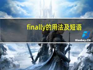 finally的用法及短语