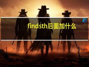 findsth后面加什么
