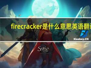 firecracker是什么意思英语翻译
