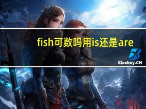 fish可数吗用is还是are