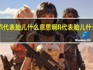 fl代表胎儿什么意思啊 fl代表胎儿什么意思