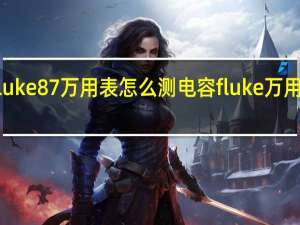 fluke87万用表怎么测电容 fluke万用表价格