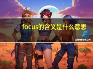 focus的含义是什么意思