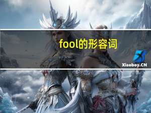fool的形容词