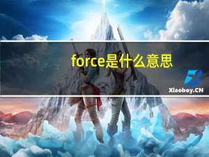 force是什么意思（forces）