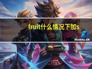fruit什么情况下加s