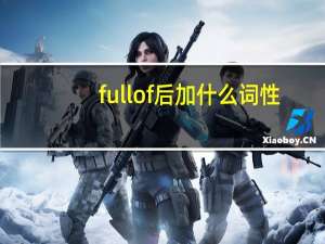 full of后加什么词性