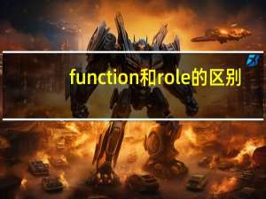 function和role的区别