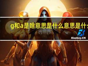 g和a是啥意思是什么意思是什么
