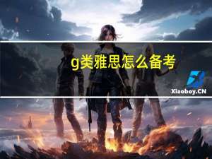 g类雅思怎么备考
