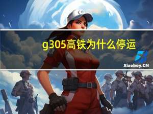 g305高铁为什么停运