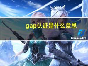 gap认证是什么意思（gap认证是什么意思）