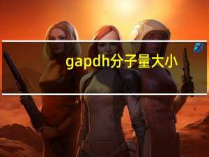 gapdh分子量大小（gapdh分子量是什么）