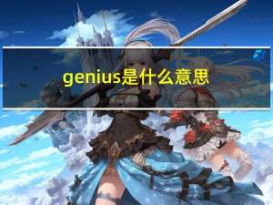 genius是什么意思（关于genius是什么意思的介绍）
