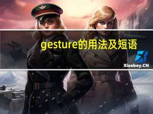 gesture的用法及短语