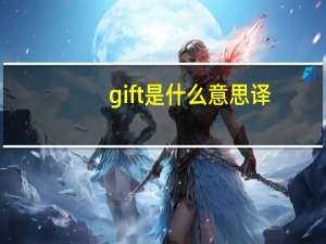 gift是什么意思译