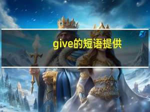 give的短语提供