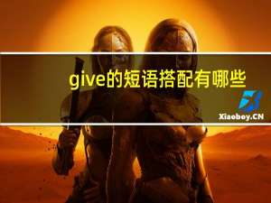 give的短语搭配有哪些