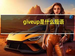 give up是什么短语