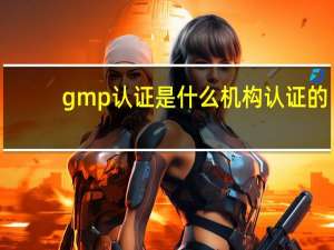 gmp认证是什么机构认证的（gmp认证是什么意思）