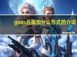 goes后面加什么形式的介词