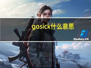 gosick什么意思（关于gosick什么意思的介绍）