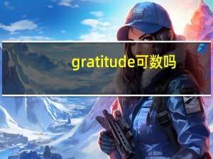 gratitude可数吗