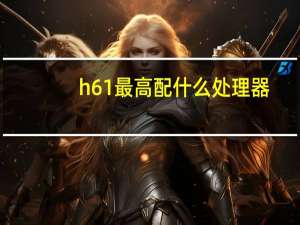 h61最高配什么处理器