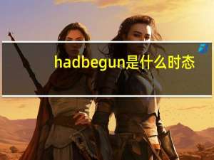 hadbegun是什么时态
