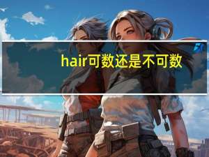 hair可数还是不可数