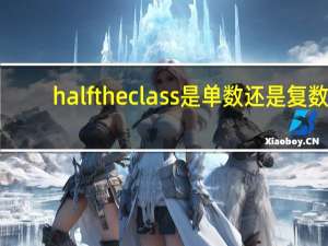 half the class是单数还是复数