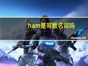 ham是可数名词吗
