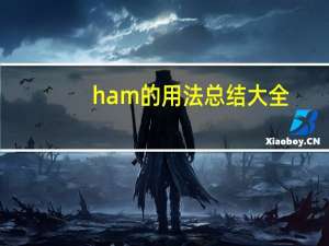 ham的用法总结大全