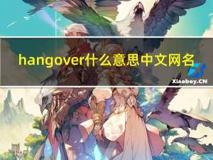 hangover什么意思中文网名（hangover什么意思）