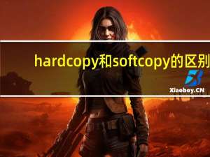 hard copy 和soft copy 的区别