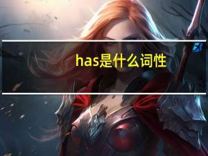 has是什么词性