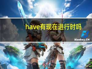 have有现在进行时吗